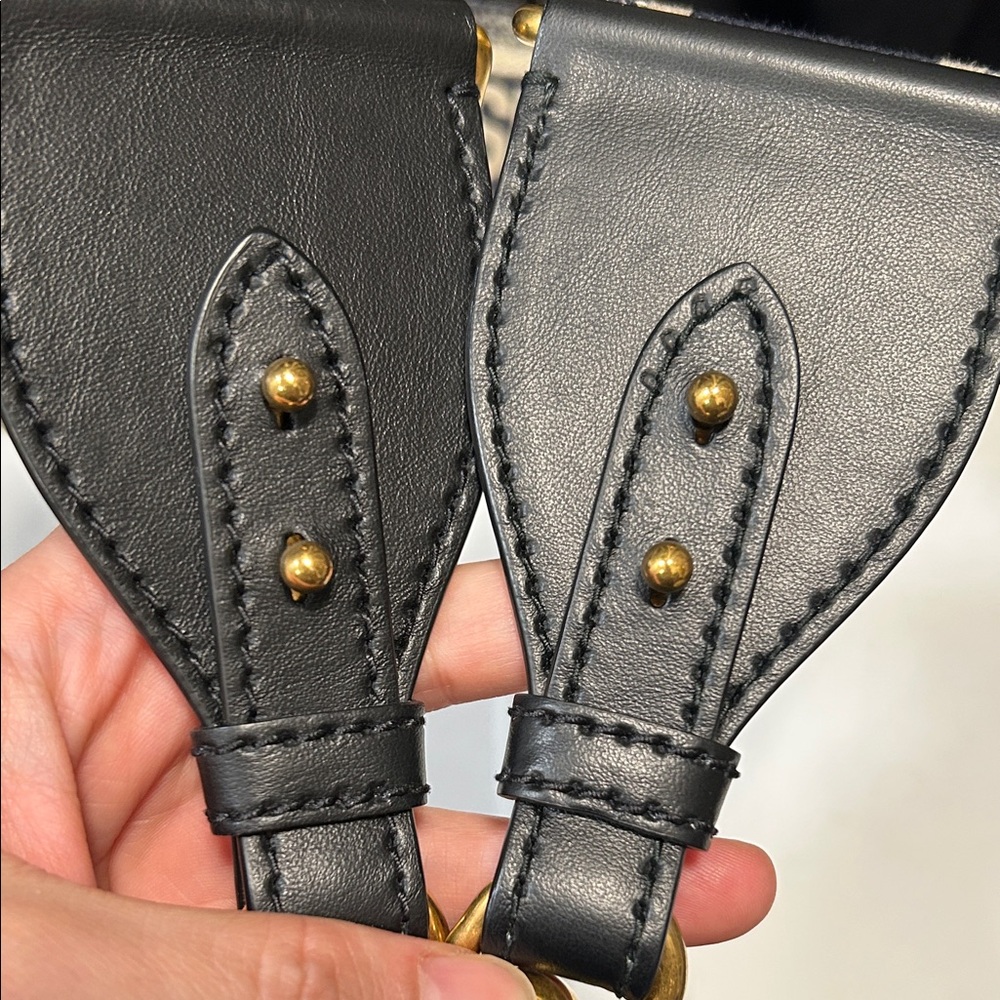 Dior Navy and Beige CHRISTIAN DIOR Woven Canvas Strap - Picture 6 of 12